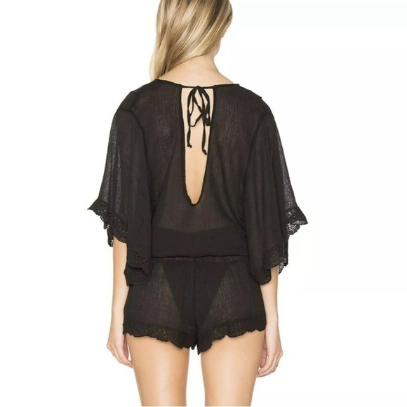 Revolve Eberjey Sol Liberty Size S/M Crochet Boho Romper Coverup NWT Retail $169 - Picture 2 of 10